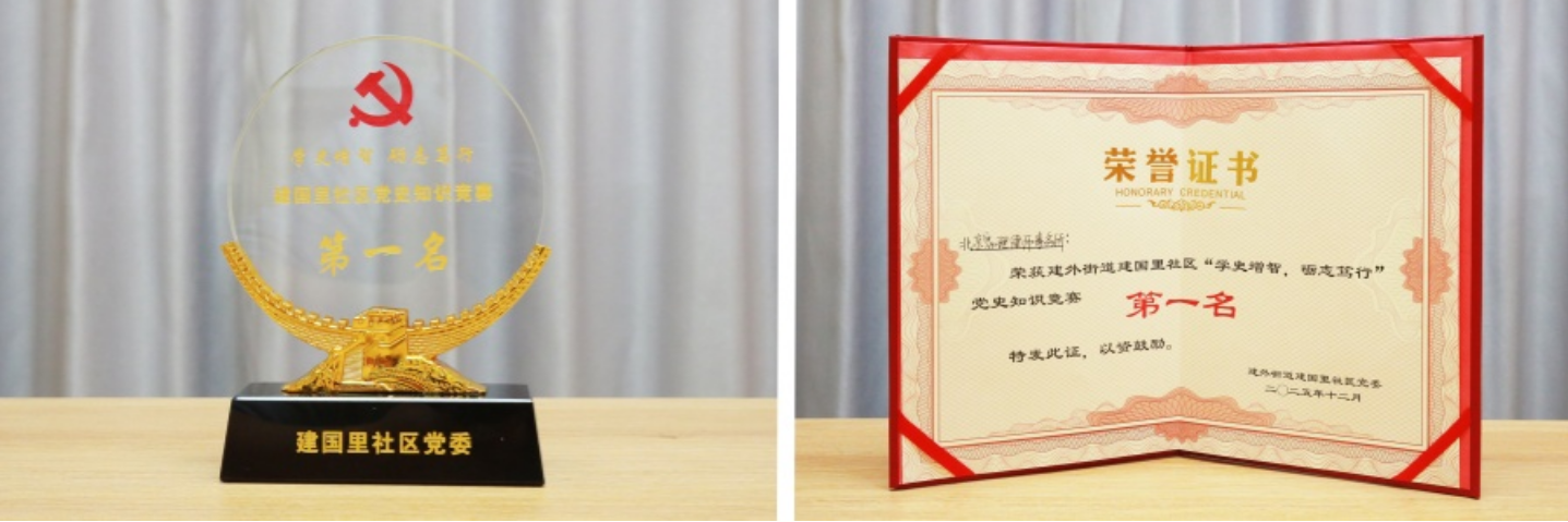 感悟党史 踔厉前行：家理律师事务所荣获建国里社区党史知识竞赛名！